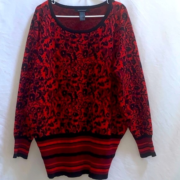 ASHLEY STEWART PLUS SIZE (22/24) 🐆 Leopard sweater - Picture 2 of 5